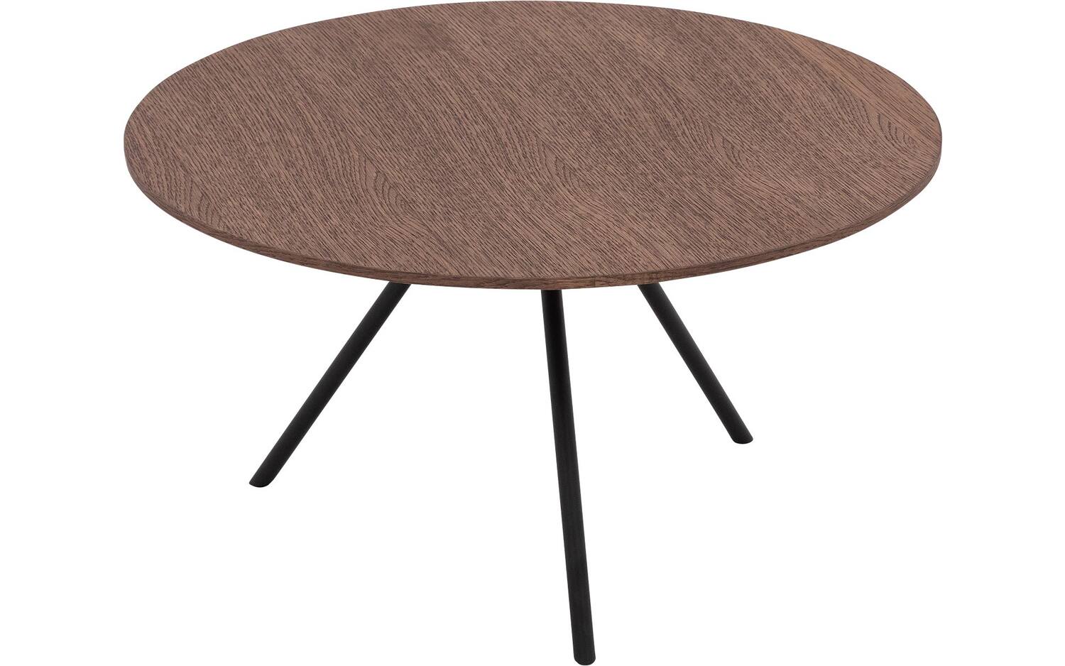 Goossens Salontafel Bo rond, hout eiken donker bruin, modern design, 60 x 36 x 60 cm - 8718823287042