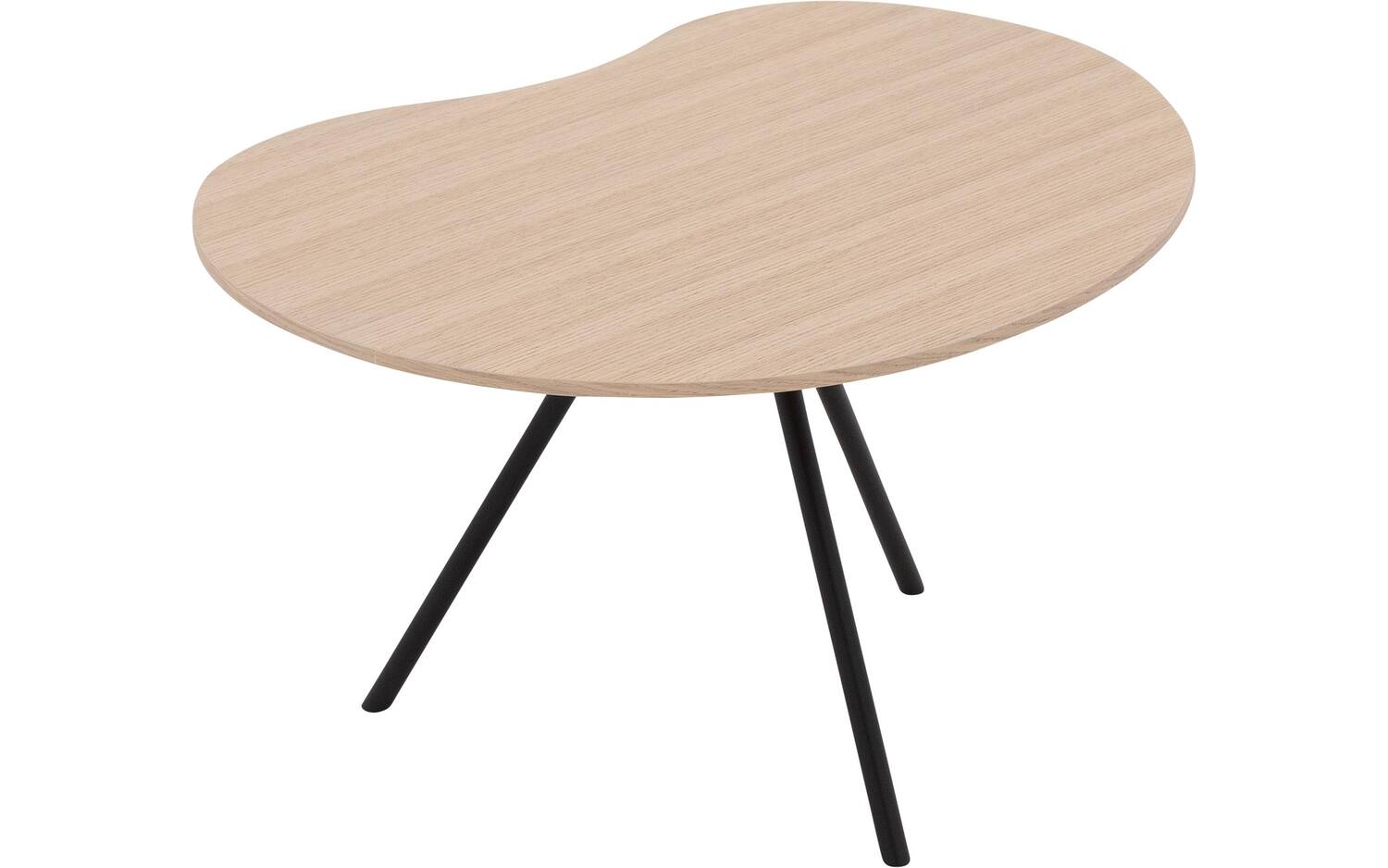 Goossens Salontafel Saya organisch, hout eiken wit, modern design, 61 x 33 x 49 cm - 8718823287059