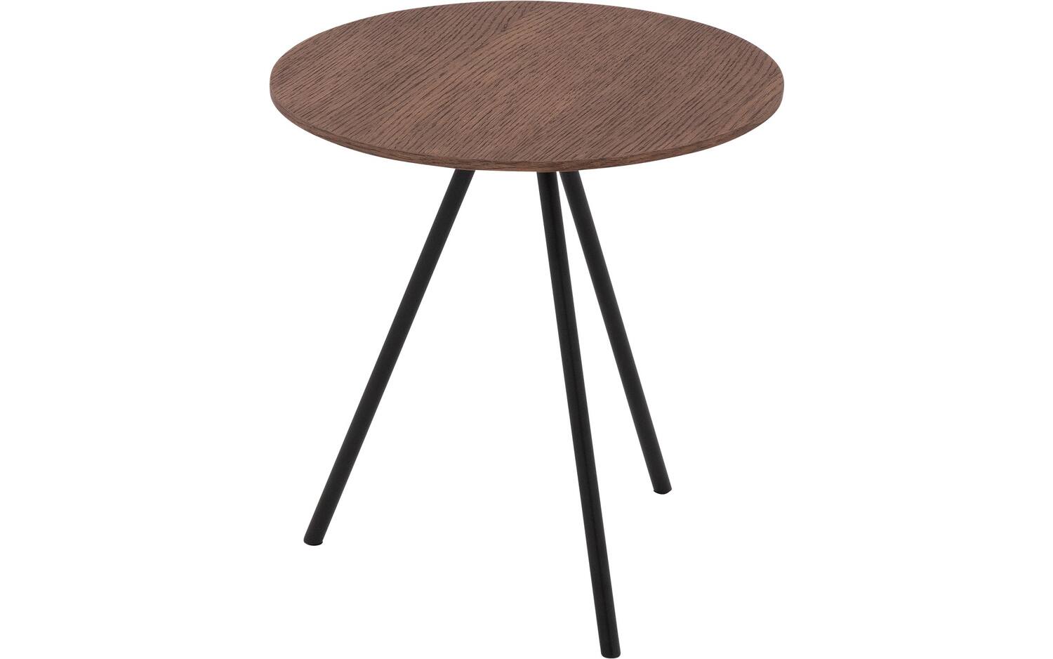 Goossens Salontafel Bo rond, hout eiken donker bruin, modern design, 40 x 42 x 40 cm - 8718823287080