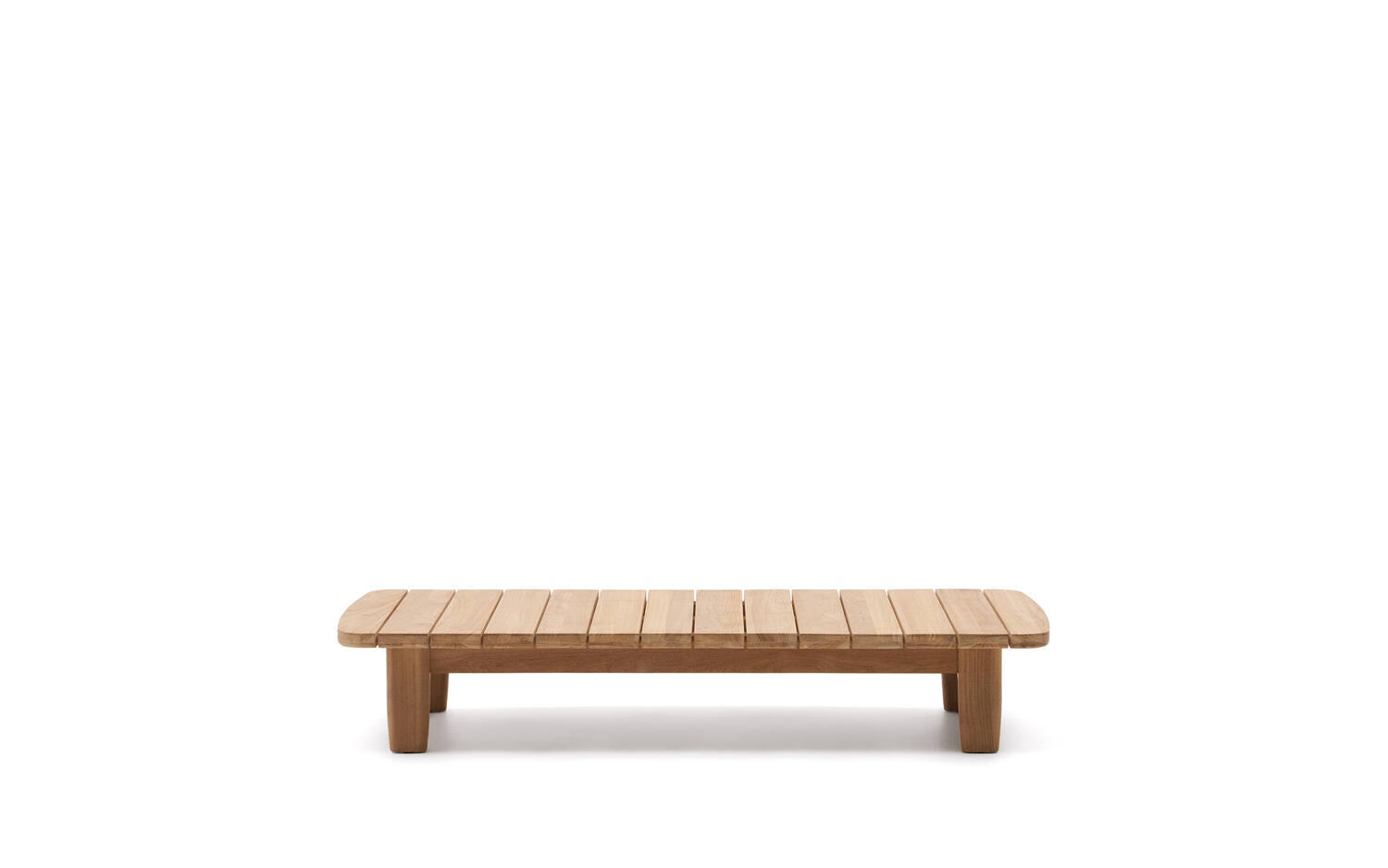 Kave Home Kave Home Salontafel Tirant rechthoekig, hout teak onbewerkt,, 140 x 26 x 70 cm - 8433840894065