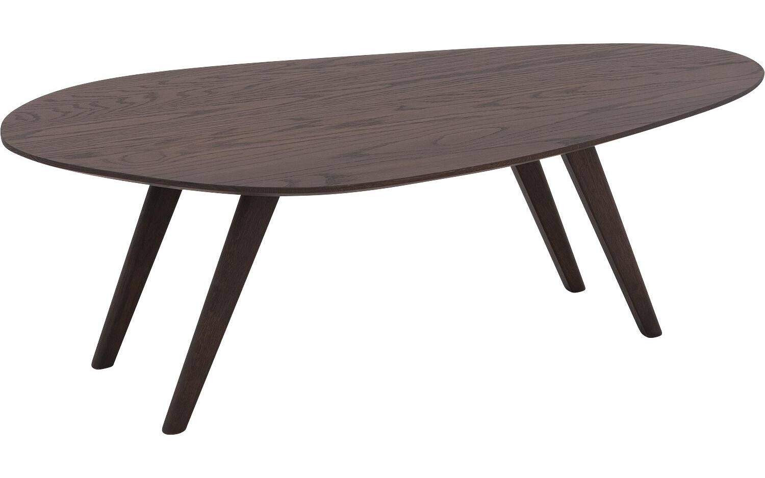 Goossens Salontafel Ferry organisch, hout eiken bruin, elegant chic, 110 x 36 x 60 cm