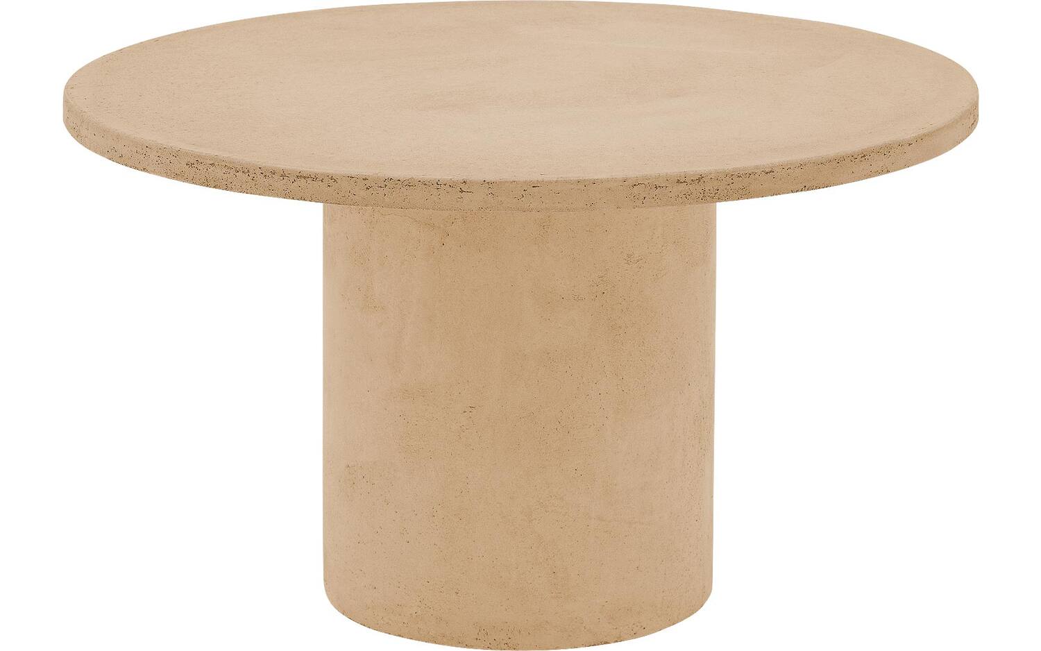 Goossens Salontafel Stone rond, beton beige, urban industrieel, 70 x 40 x 70 cm - 8718823286212