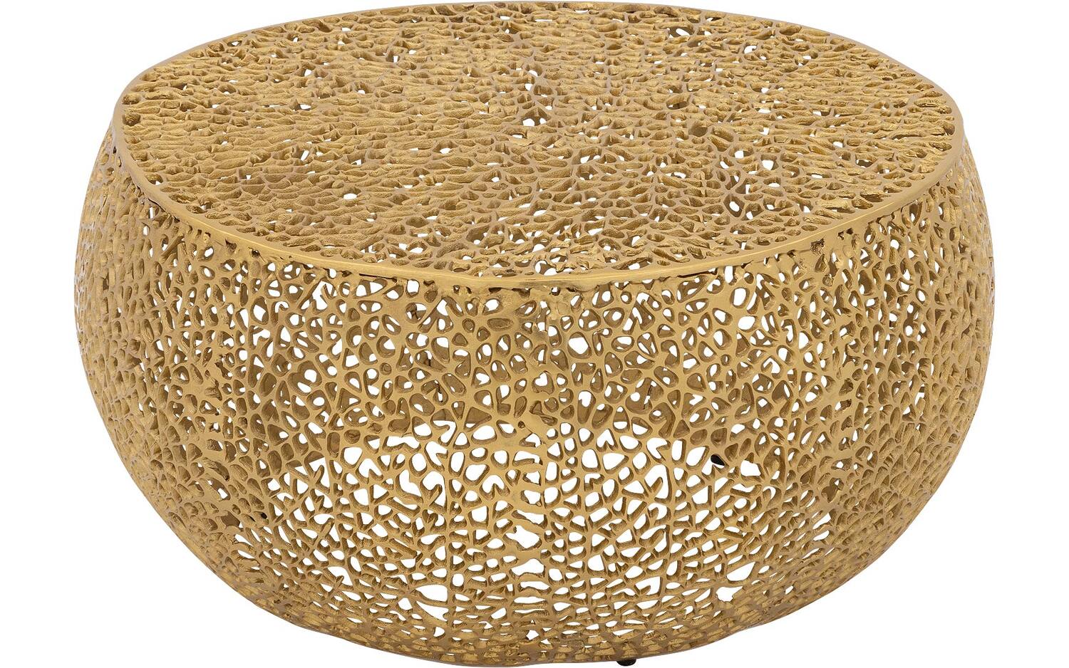 Goossens Salontafel Agot rond, aluminium goud,, 80 x 41 x 80 cm - 8718823300420