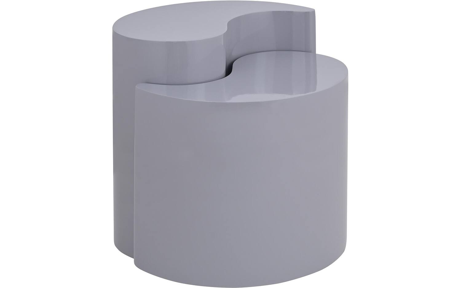Goossens Bijzettafel Yin Yang, metaal grijs,, 48 x 51 x 30 cm - 8718823293111