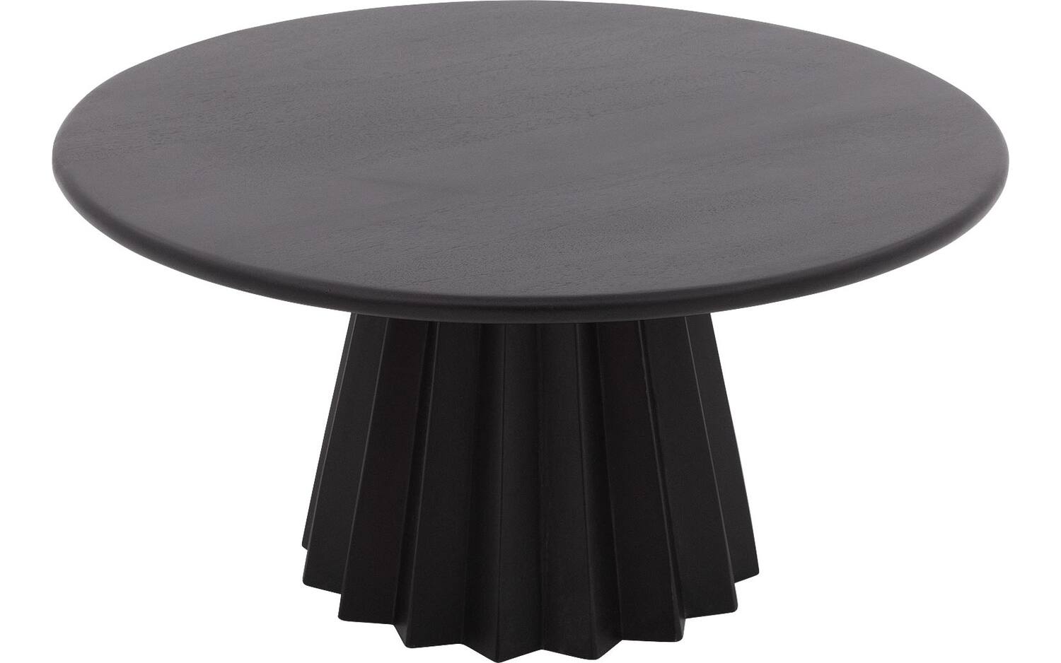 Goossens Salontafel Felicia rond, hout mango zwart,, 80 x 40 x 80 cm - 8718823293029