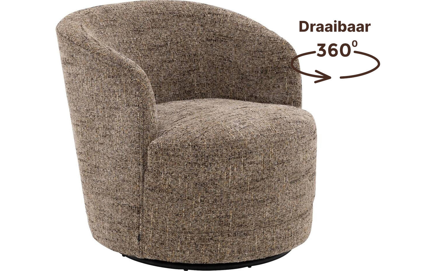 Goossens Draaifauteuil Milk, Draaifauteuil - 8718823292725