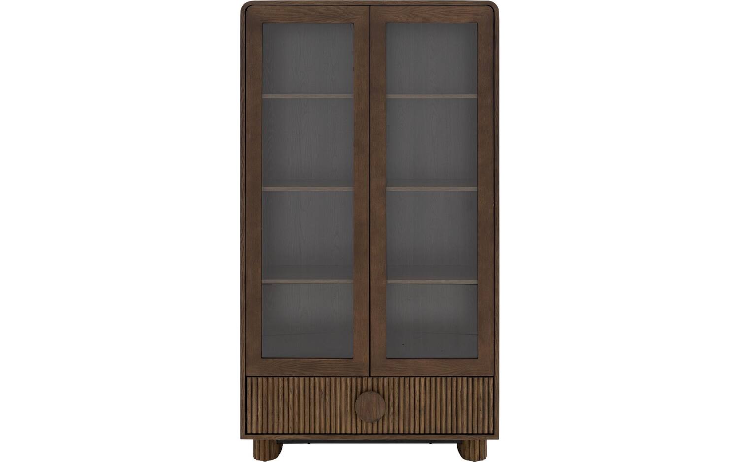 Goossens Basic Vitrinekast Melani, 2 glasdeuren 1 lade - 8718823299304