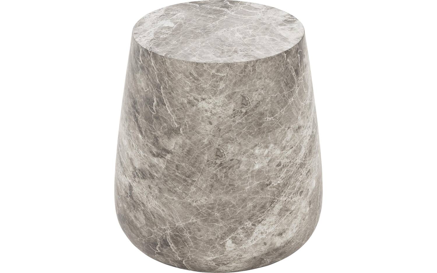 Goossens Salontafel Orsta rond, glasvezelbeton grijs,, 37 x 41 x 37 cm - 8718823303070