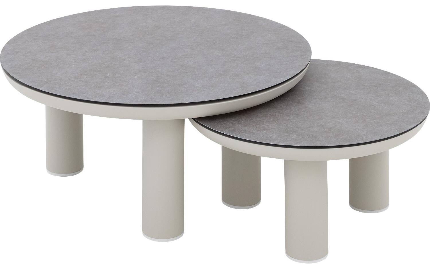 Goossens Salontafel Voor Buiten Roef, glas grijs,, 80 x 36 x 80 cm - 8718823305272