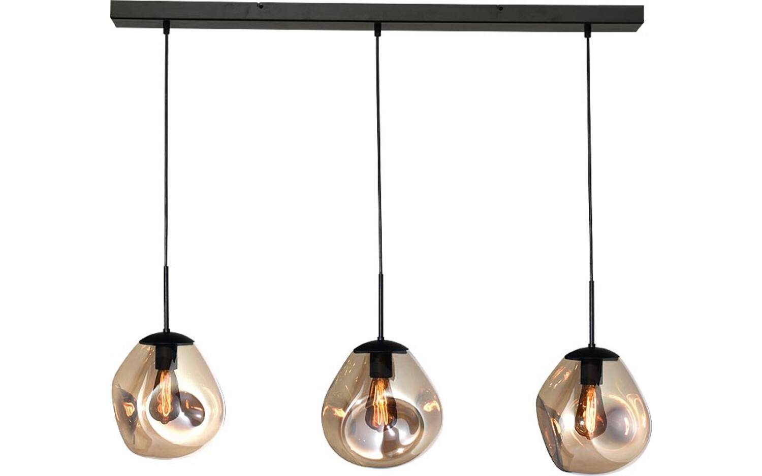 Goossens Hanglamp Lava, Hanglamp met 3 lichtpunten (base recht) - 8718823293517