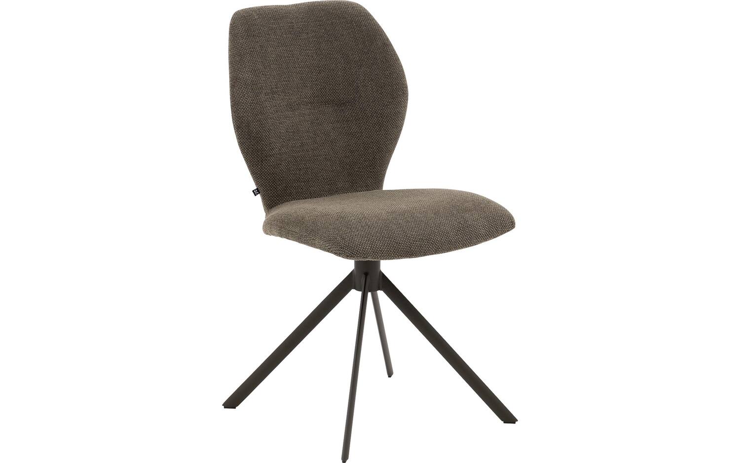 Goossens Eetkamerstoel Hera groen stof leuning, modern design - 8718823299182