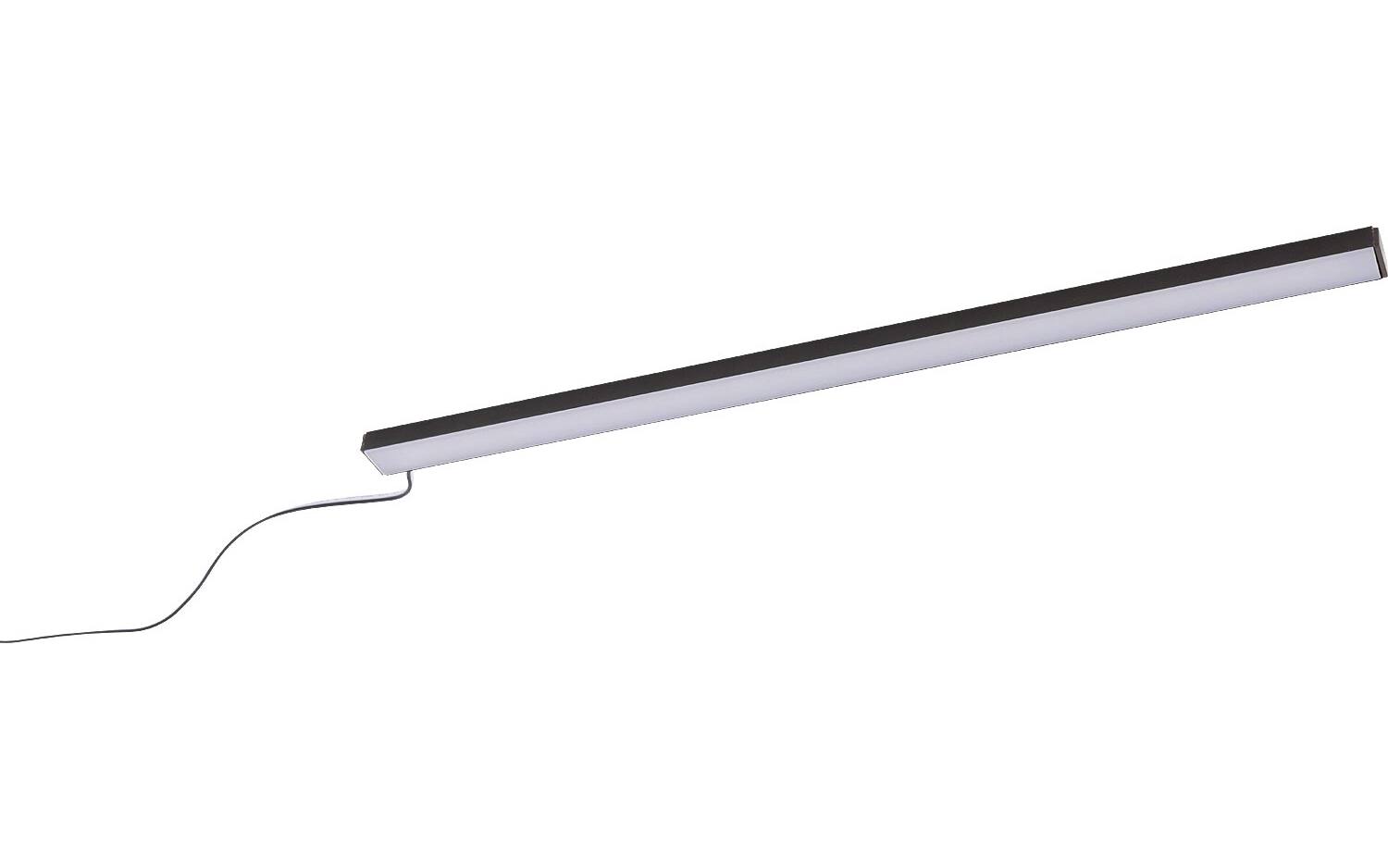 Goossens Kastverlichting Finish, Set 43 cm ledstrip geel licht met afstandbediening, zwart aluminium, , stijlvol landelijk - 8718823300840