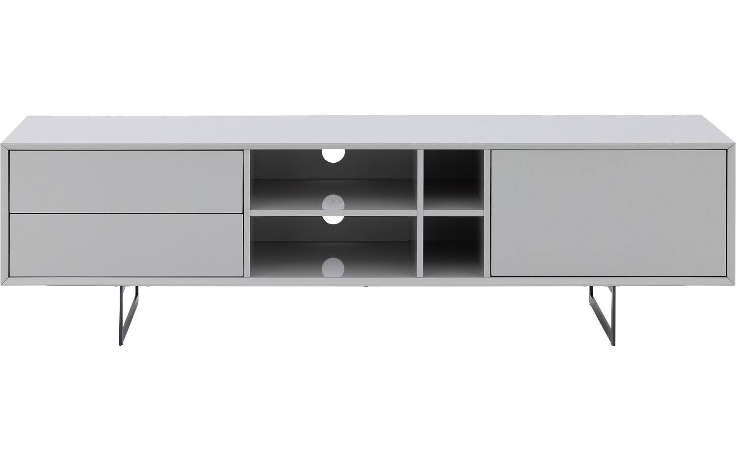 Goossens Basic Tv Meubel Vienna, 1 deur 2 laden 4 open vakken 42 cm diep - 8718823247602