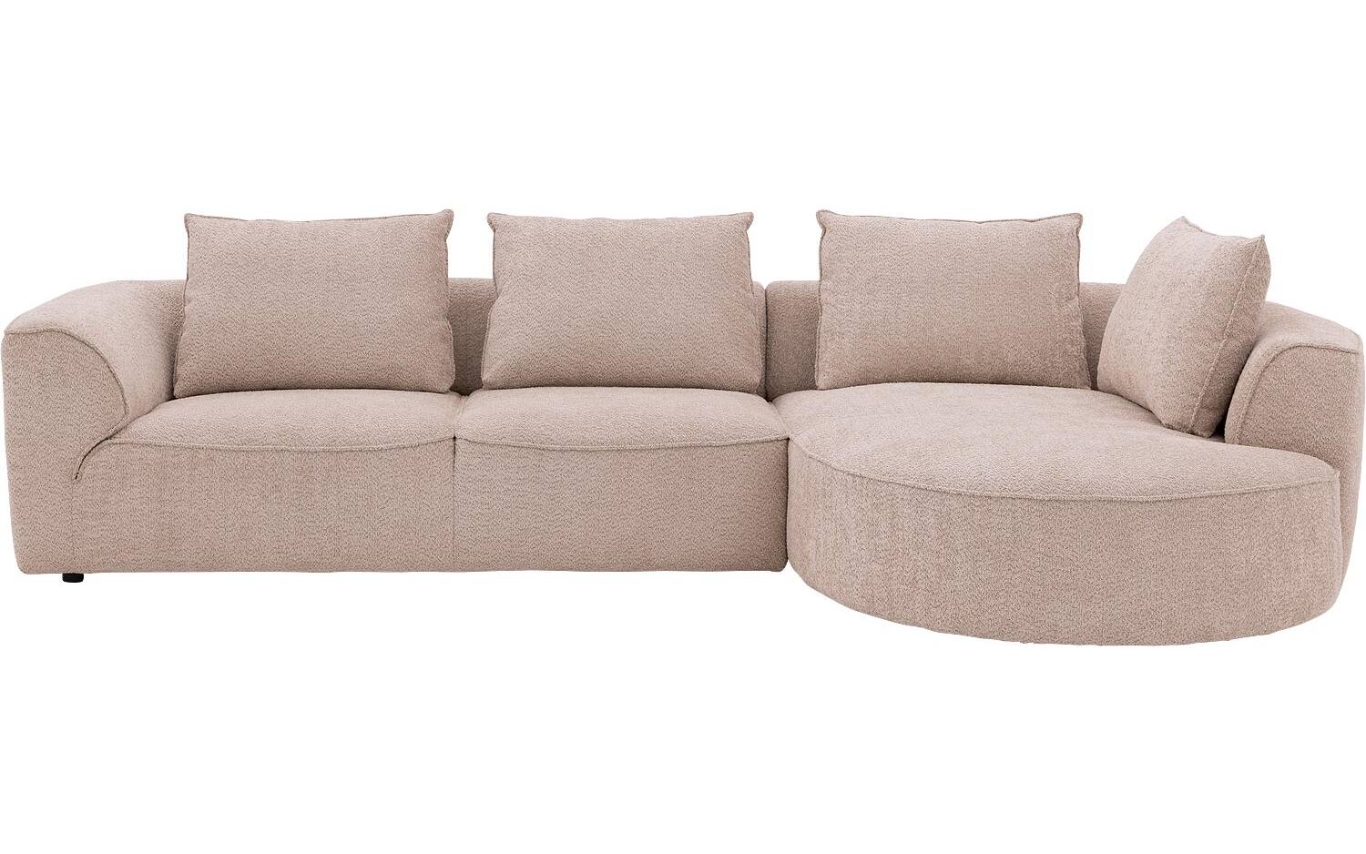 Goossens Bank Jada beige, stof, 2,5-zits, stijlvol landelijk - 8718823321449