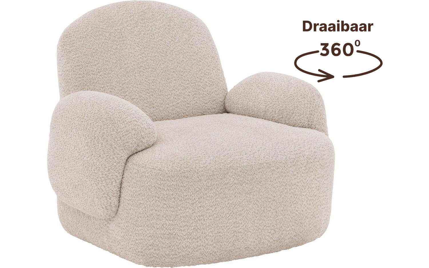 Goossens Draaifauteuil Nomi, Draaifauteuil - 8718823317473