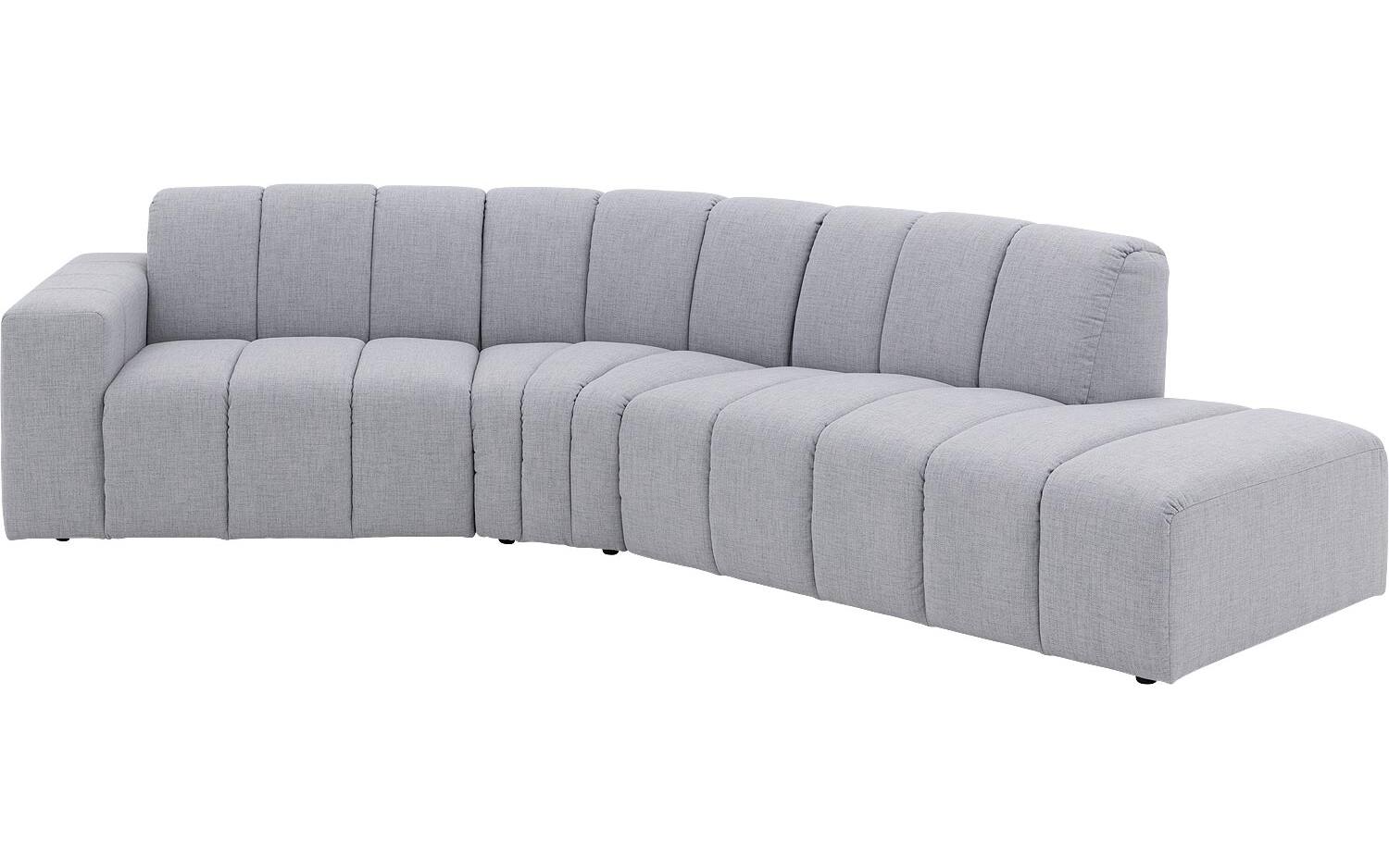 Goossens Bank Lewis grijs, stof, modern design - 8718823320787