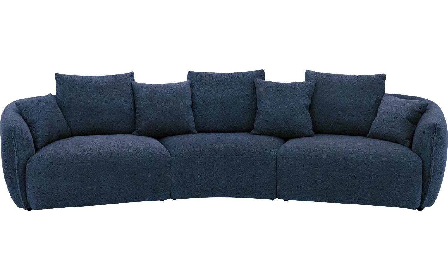 Goossens Bank Fay blauw, stof, 1,5-zits, stijlvol landelijk - 8718823318906