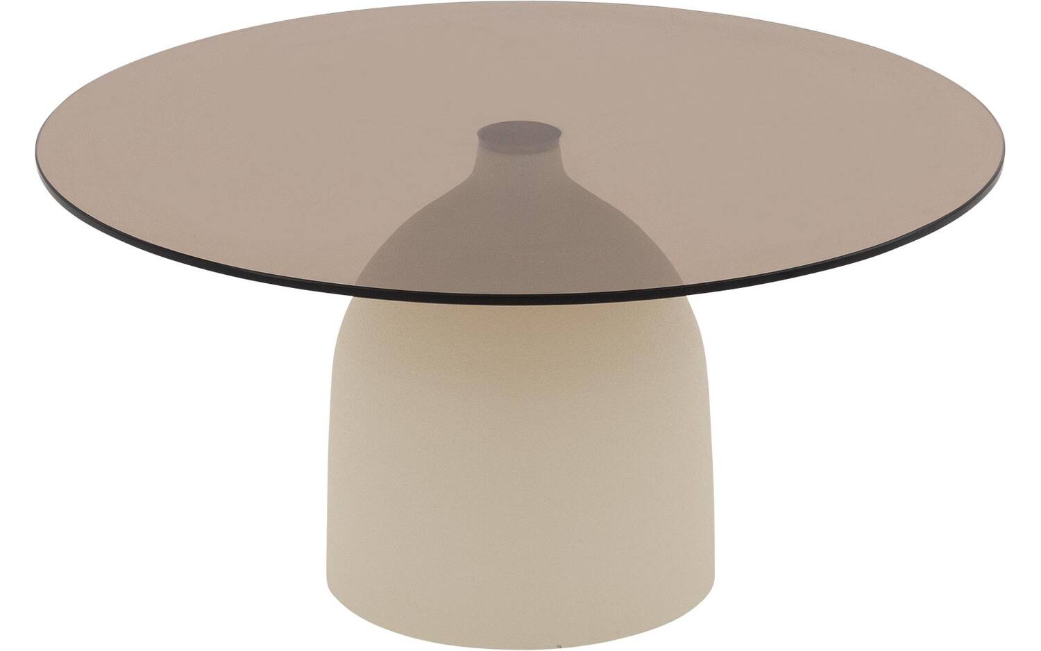 Goossens Salontafel Niva rond, glas grijs,, 70 x 36 x 70 cm - 8718823321012