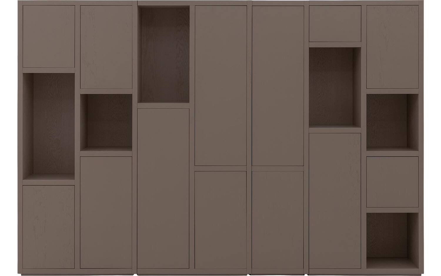 Goossens Wandmeubel Granada, 13 deuren 6 open vakken - 8718823320404