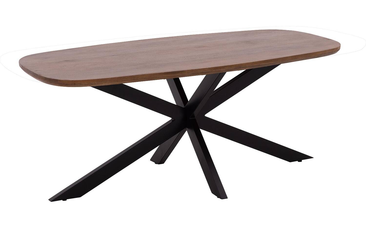 Goossens Eettafel Nilo, Semi rechthoekig 180 x 90 cm - 8718823322040