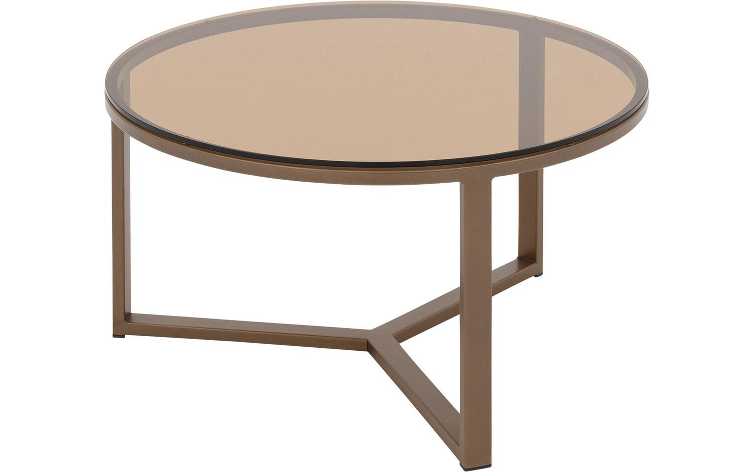 Goossens Excellent Salontafel Sombra rond, glas zwart, elegant chic, 80 x 40 x 80 cm - 8718823321067