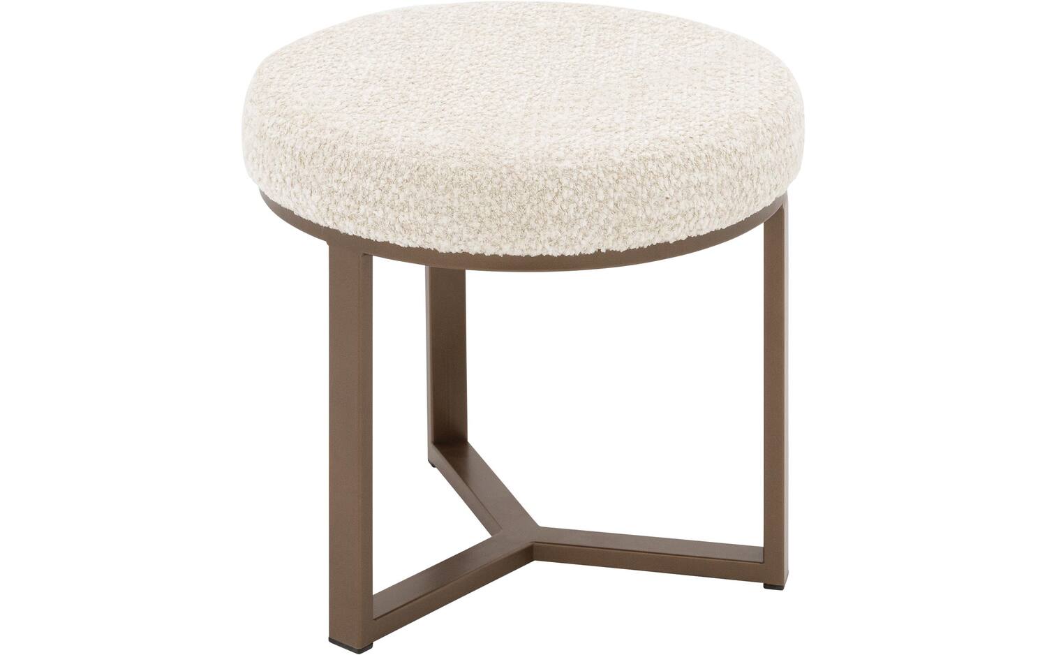 Goossens Excellent Salontafel Sombra rond, stof beige, elegant chic, 50 x 38 x 50 cm - 8718823321081