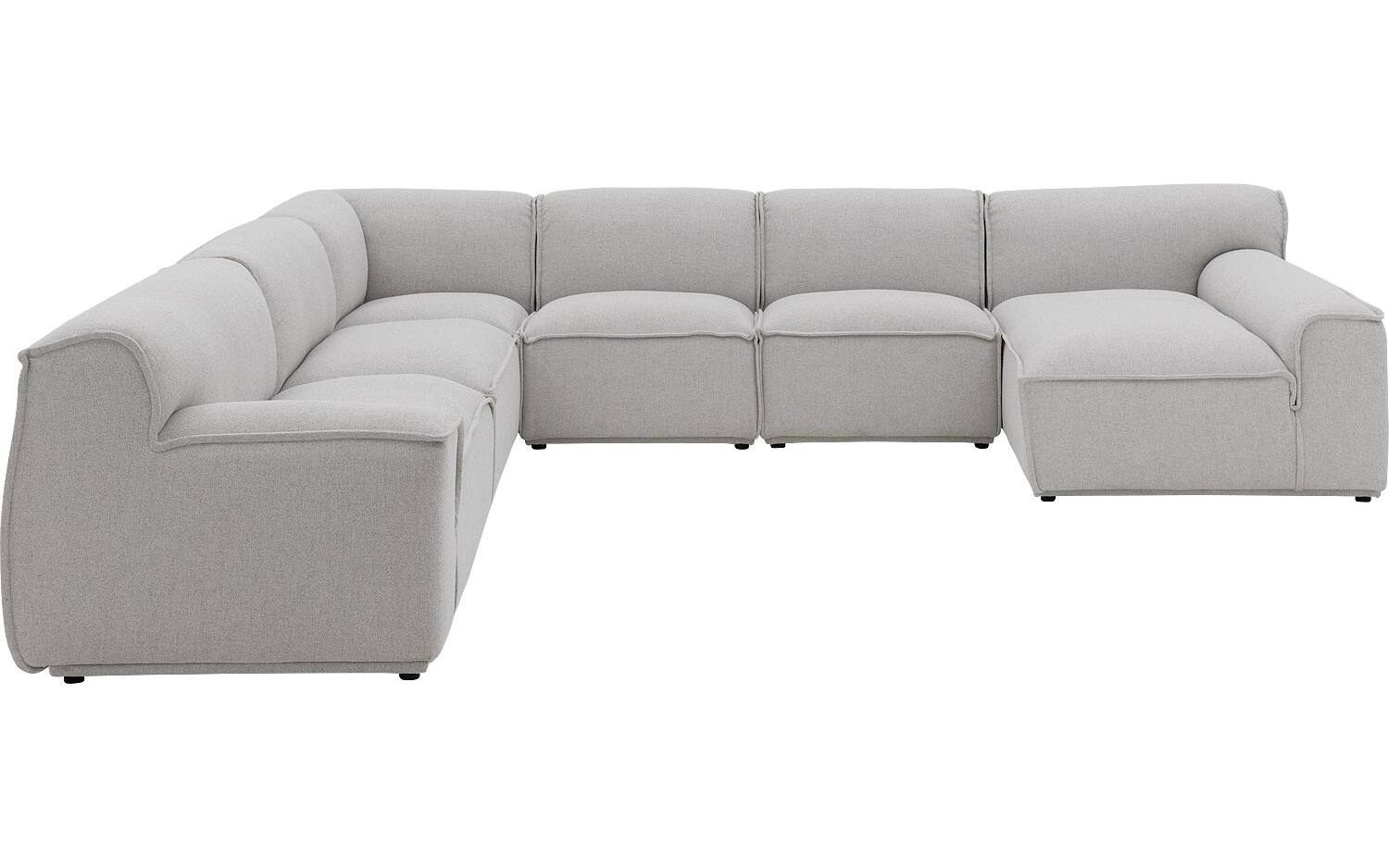 Goossens Excellent Elementenbank Sens bruin, stof, 1,5-zits, urban industrieel - 8718823321418