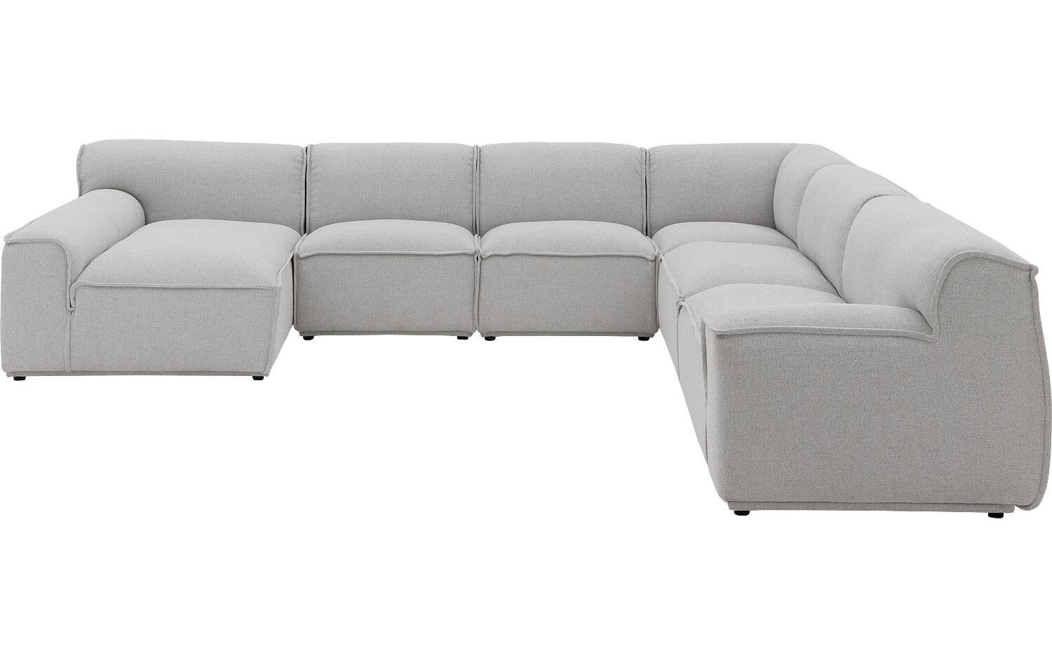 Goossens Excellent Elementenbank Sens bruin, stof, 1,5-zits, urban industrieel - 8718823321425