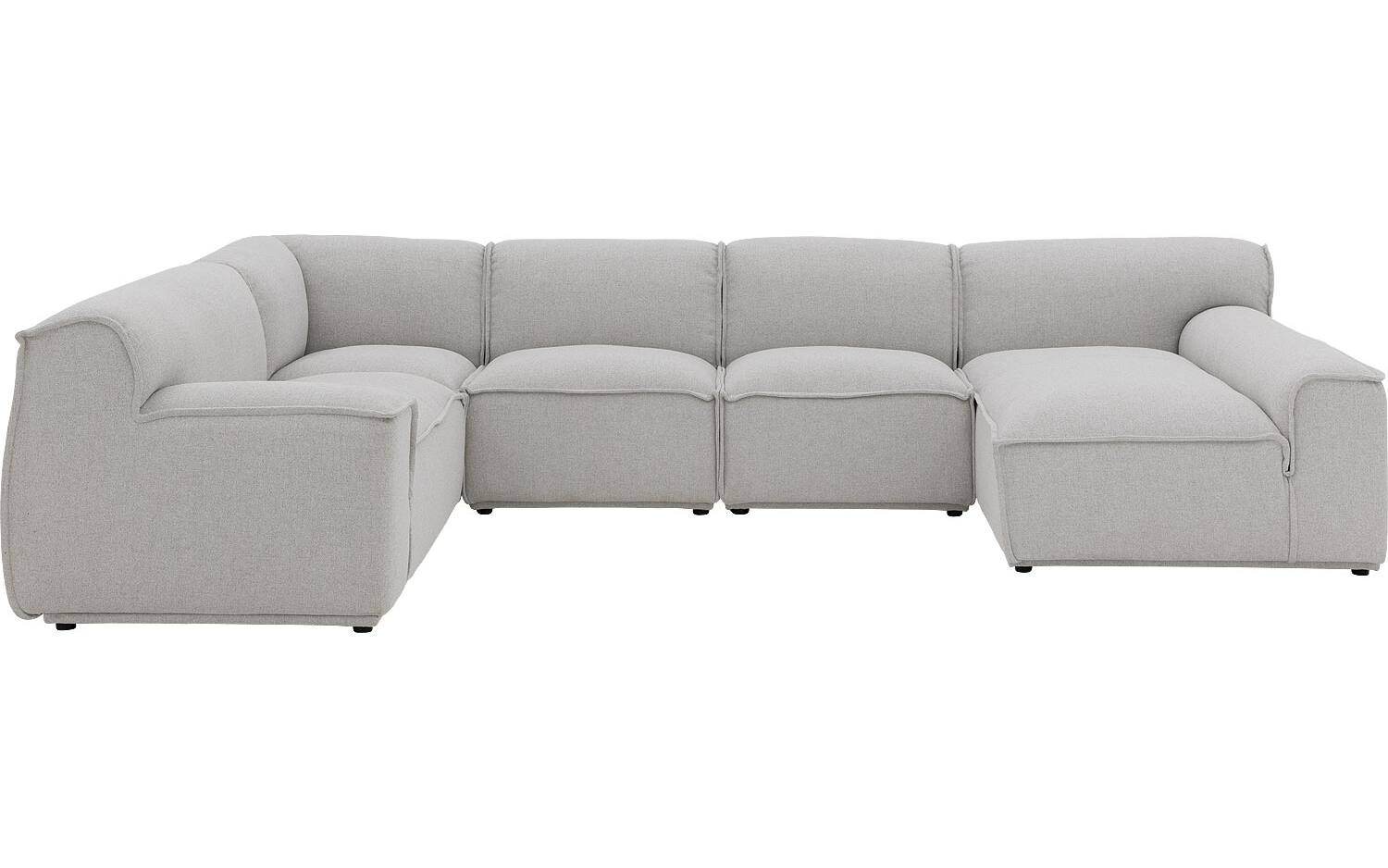 Goossens Excellent Elementenbank Sens bruin, stof, 1,5-zits, urban industrieel - 8718823321555