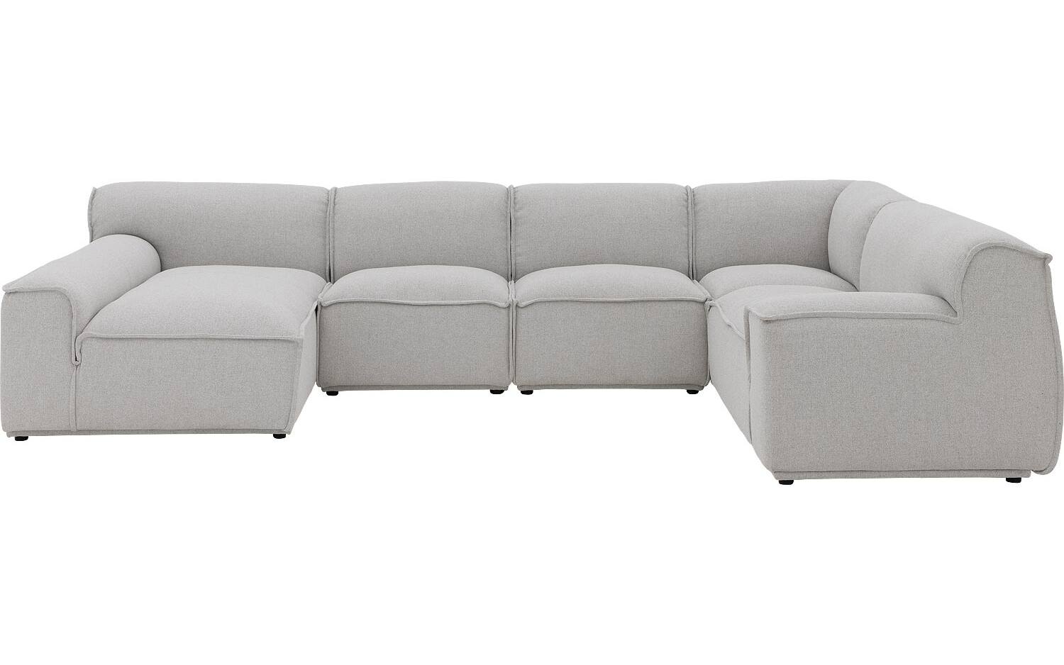 Goossens Excellent Elementenbank Sens bruin, stof, 1,5-zits, urban industrieel - 8718823321548