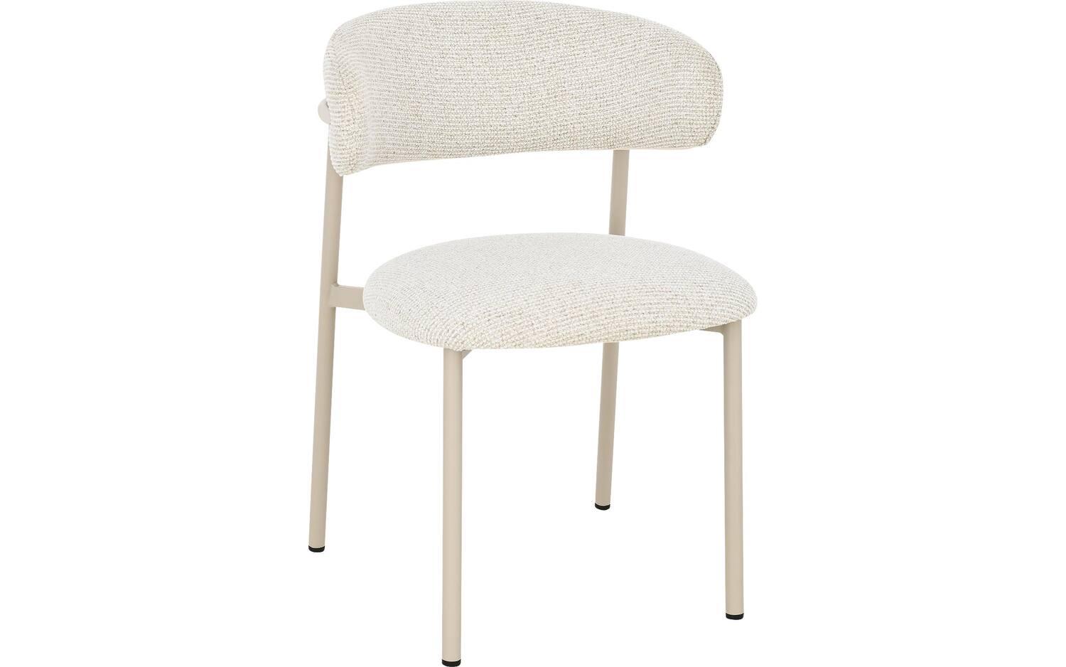 Goossens Basic Stoel Siem beige stof leuning, - 8718823321630