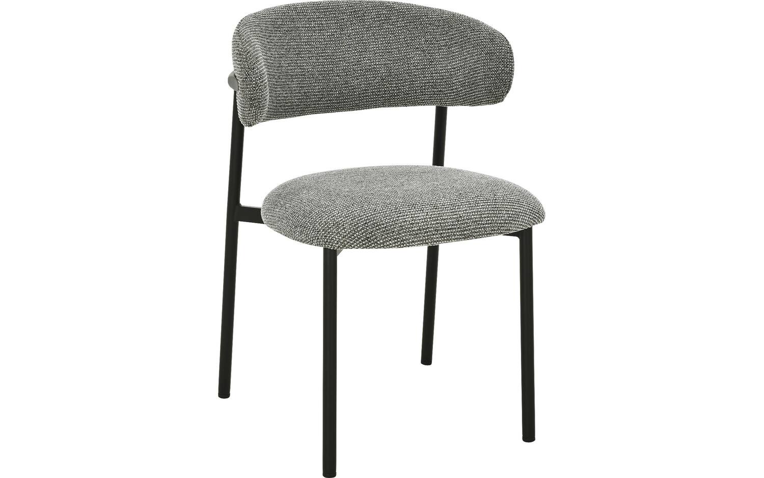Goossens Basic Stoel Siem grijs stof leuning, - 8718823321661