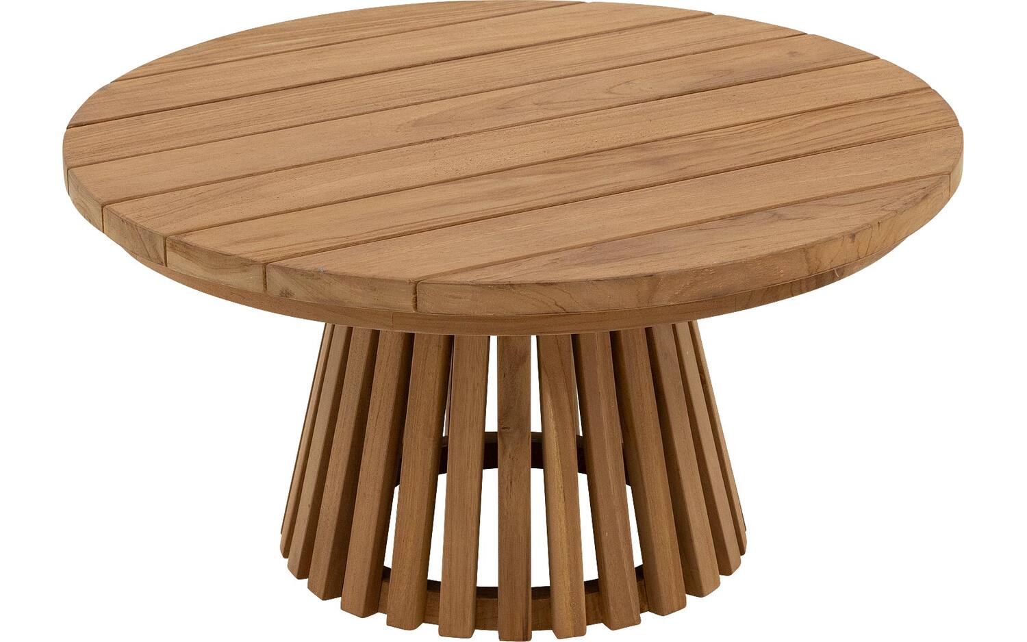 Goossens Salontafel Voor Buiten Idro rond, hout teak onbewerkt,, 80 x 38 x 80 cm - 8718823322781