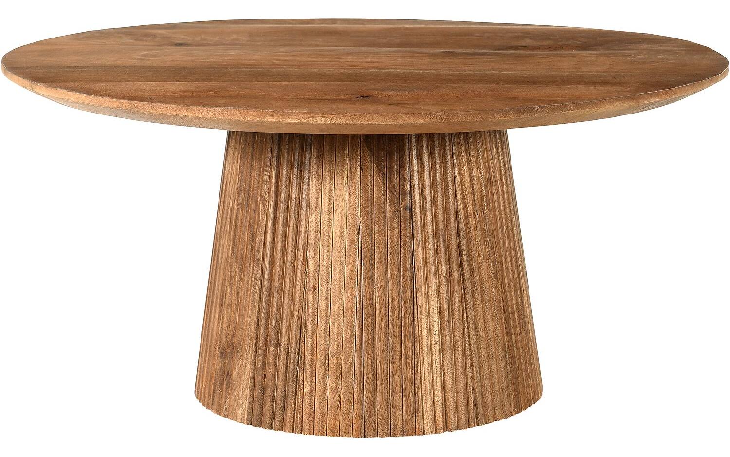 Goossens Salontafel Zaro rond, hout mango bruin,, 80 x 38 x 80 cm - 8718823322200