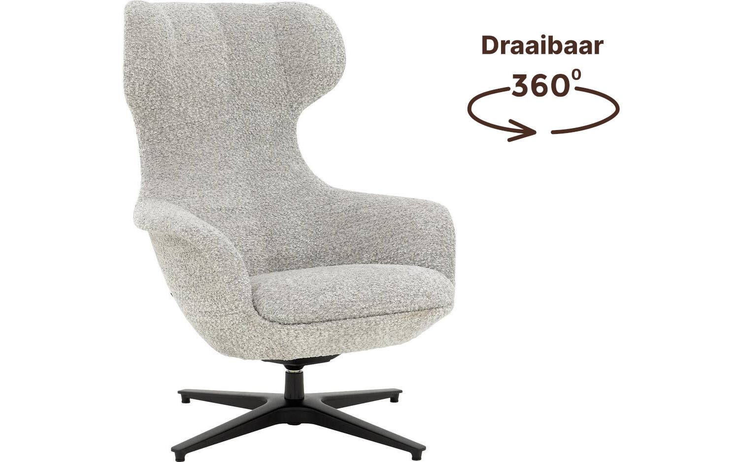 Goossens Excellent Draaifauteuil Piemonte, Draaifauteuil - 8718823322798