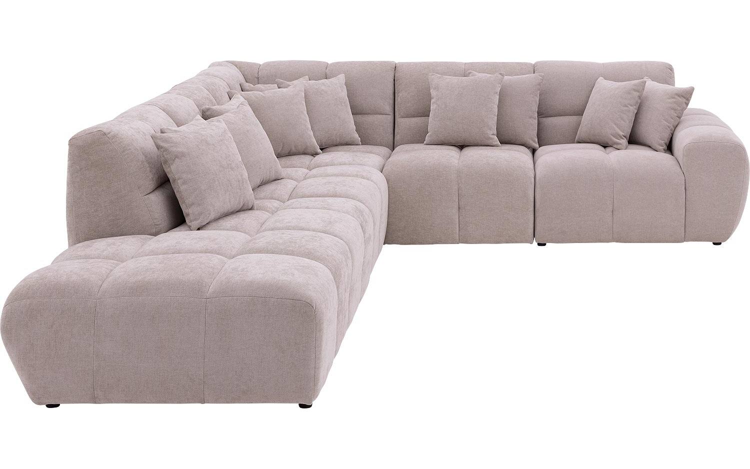 Goossens Excellent Bank Kubus beige, stof, modern design - 8718823324952