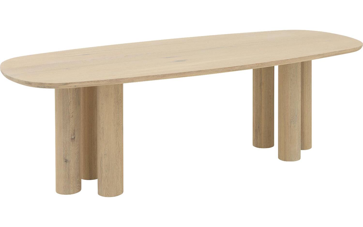 Goossens Eettafel Slim, Semi ovaal 200 x 90 cm - 8718823324457