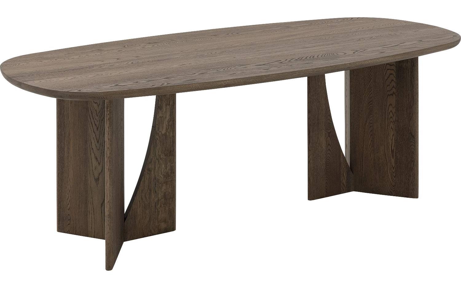Goossens Eettafel Slim, Semi ovaal 180 x 90 cm - 8718823324686