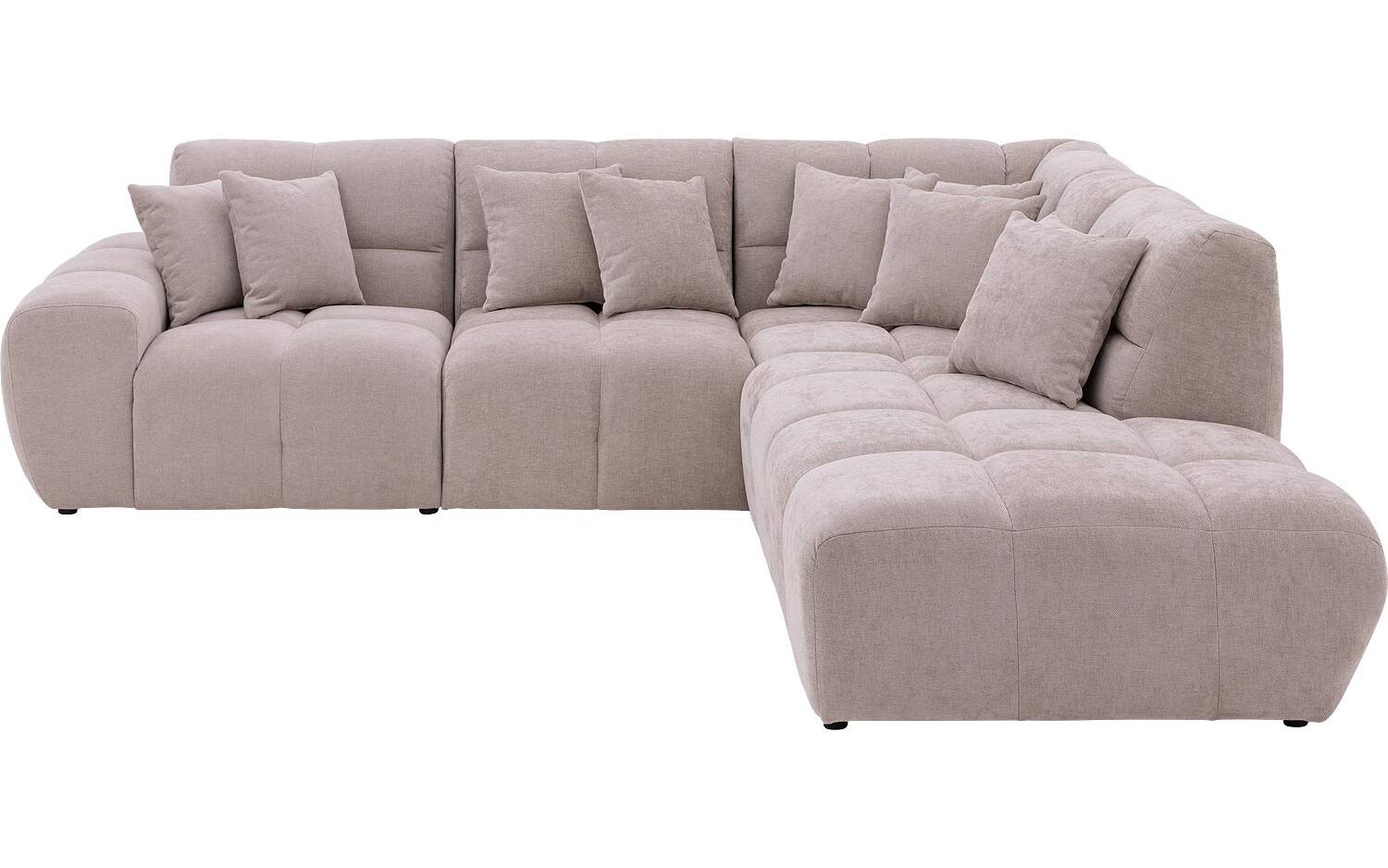 Goossens Excellent Bank Kubus beige, stof, modern design - 8718823325027