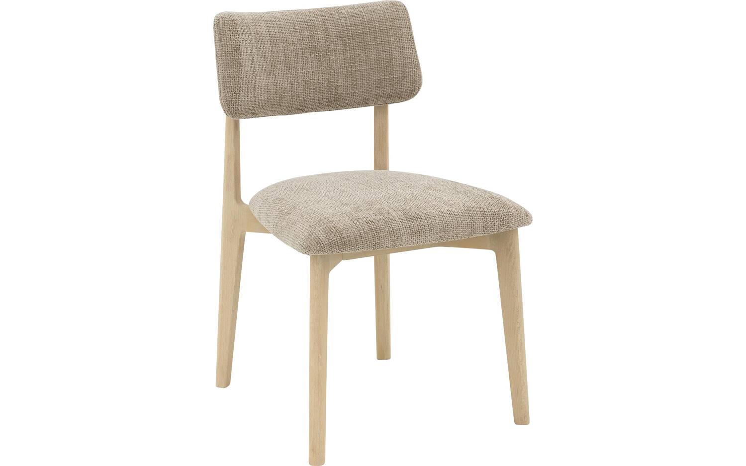 Goossens Stoel Kris met Massief Houten Frame bruin stof leuning, modern design - 8718823324754