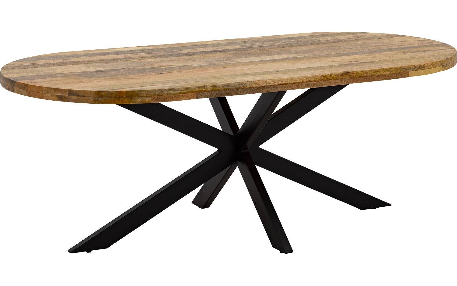 Goossens Basic Eettafel Lecce, Semi rond 210 x 100 cm - 8718823342567