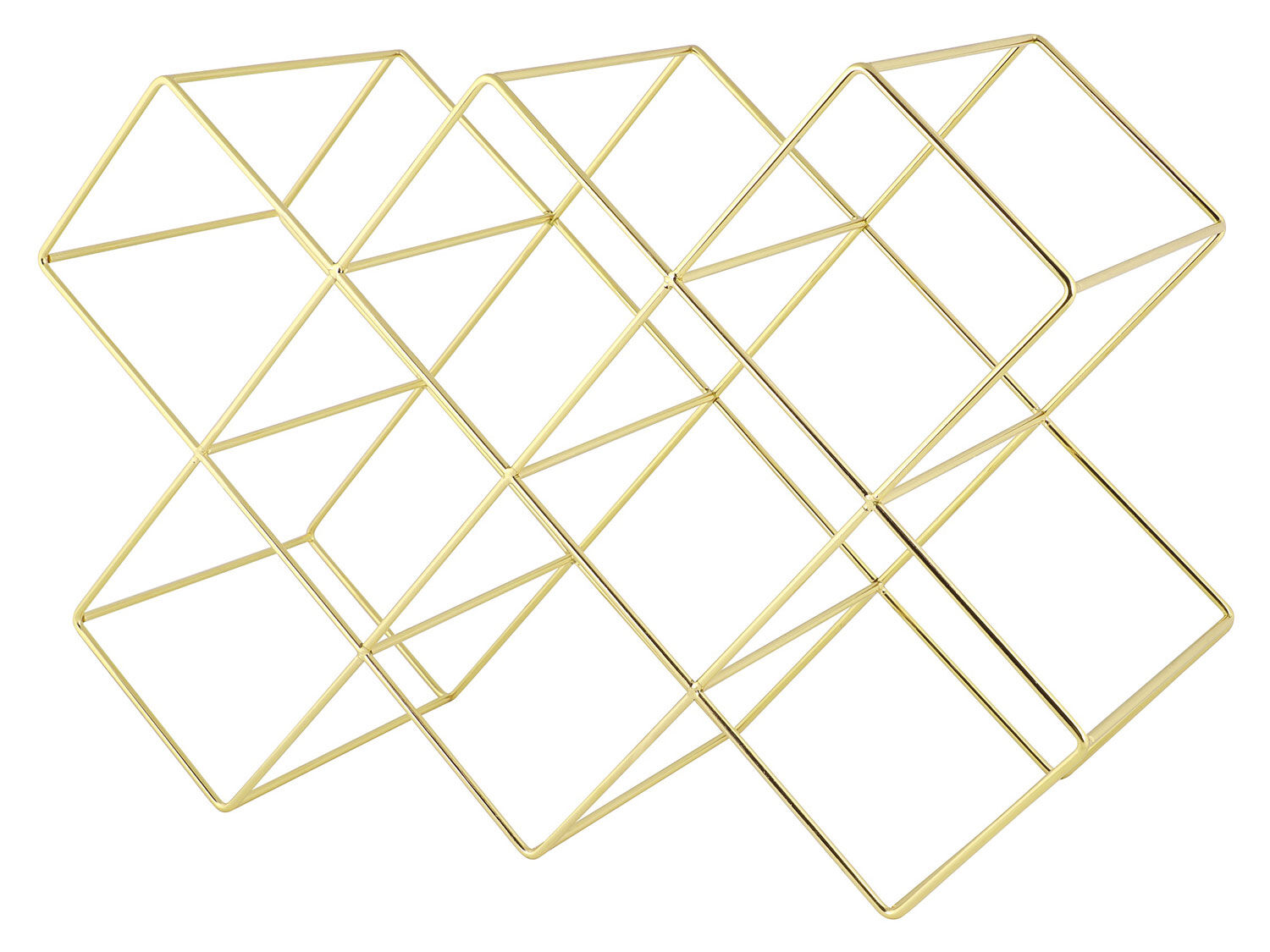 ECHTWERK Keukenaccessoires (Wijnrek voor 8 flessen, Goud) - 4260238064946