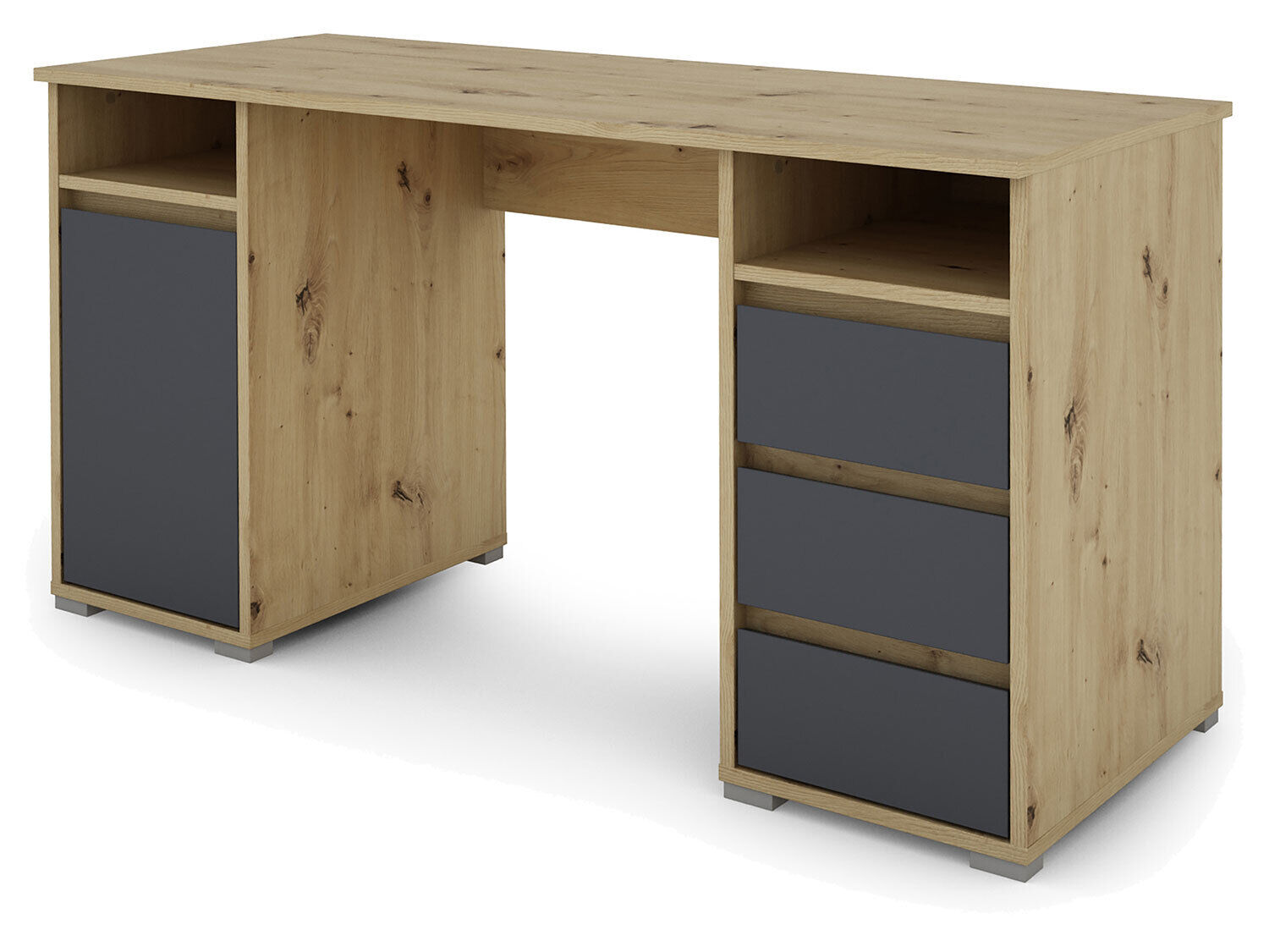 byLIVING Bureau Lobo (Ambachtelijk eiken/antraciet) - 4251942206395