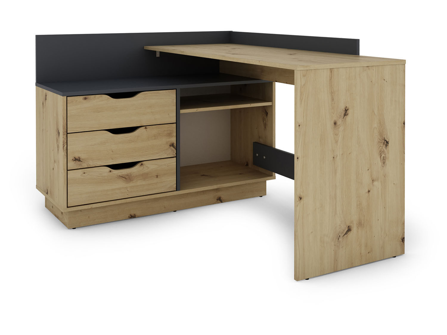 byLIVING Bureau Belfast (Ambachtelijk eiken/antraciet) - 4251942206678
