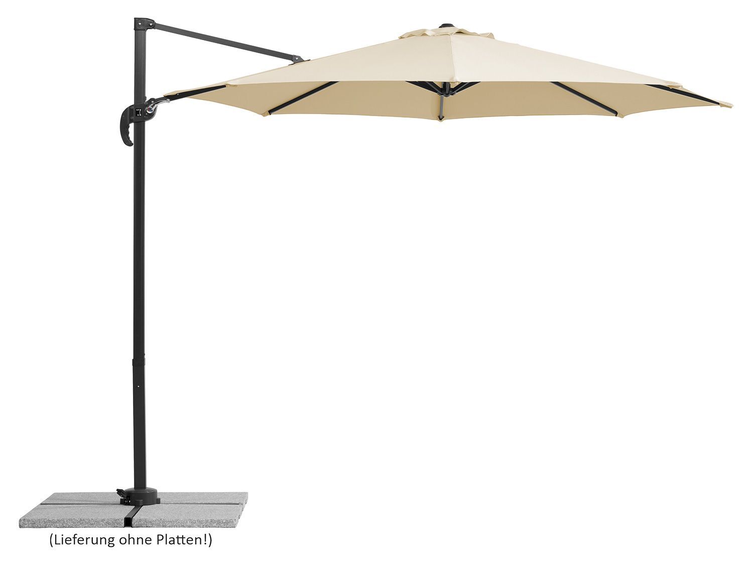 Schneider Zweefparasol Rhodos Junior 300 cm (Naturel) - 4000570081467