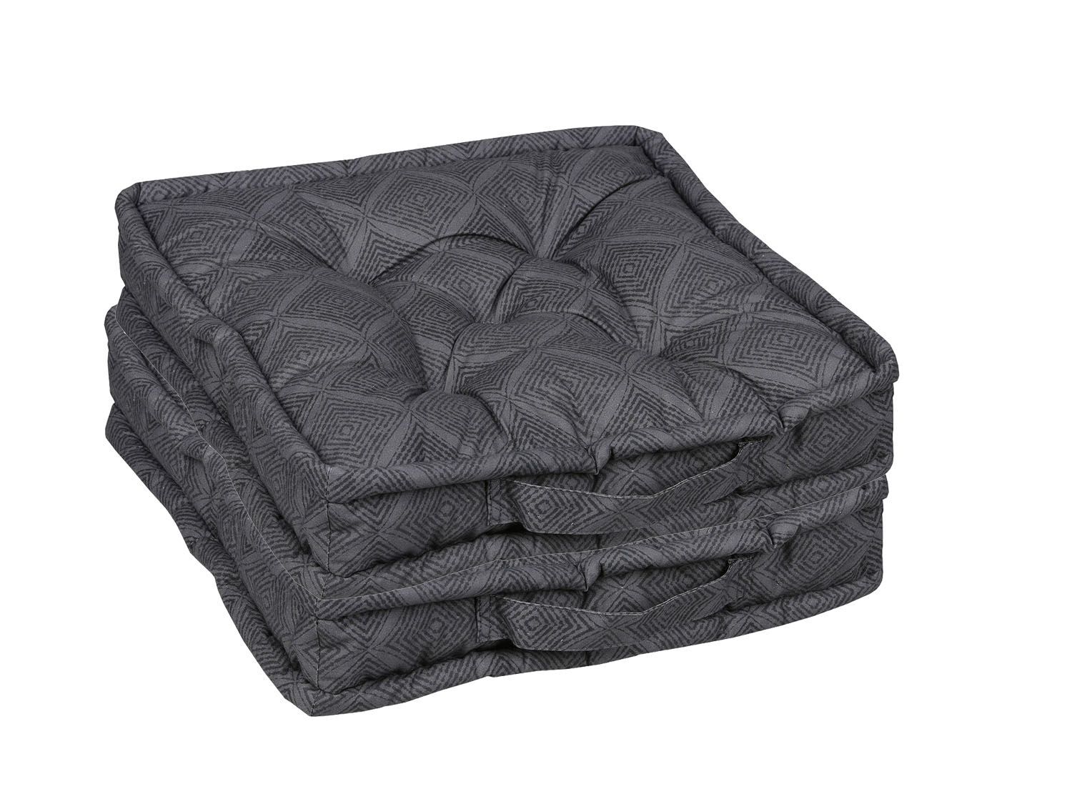 GO-DE Textil Tuinkussen (Set van 2 bokskussens, Antraciet) - 4014082071182