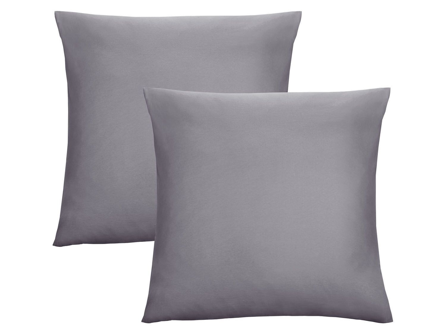 Biberna Fijne jersey kussenhoes (Zilvergrijs, 80x80) - 4053855422653