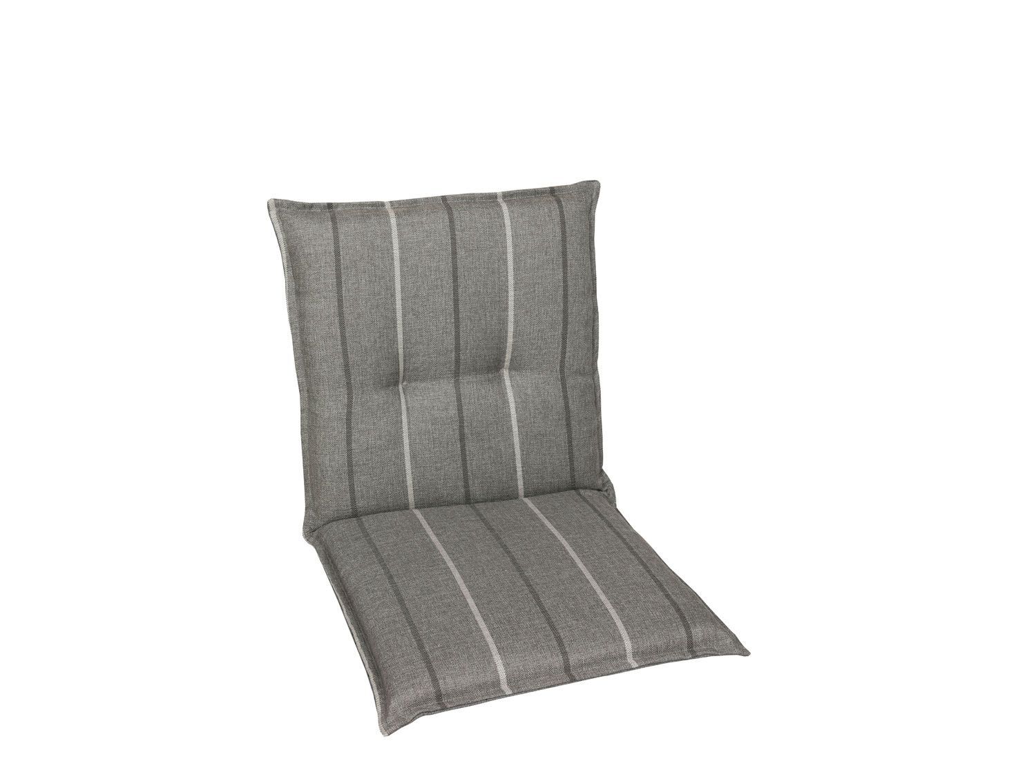 GO-DE Textil Tuinkussen (Stoelkussens voor stoelen met een lage rugleuning, Grijs) - 4014082071519