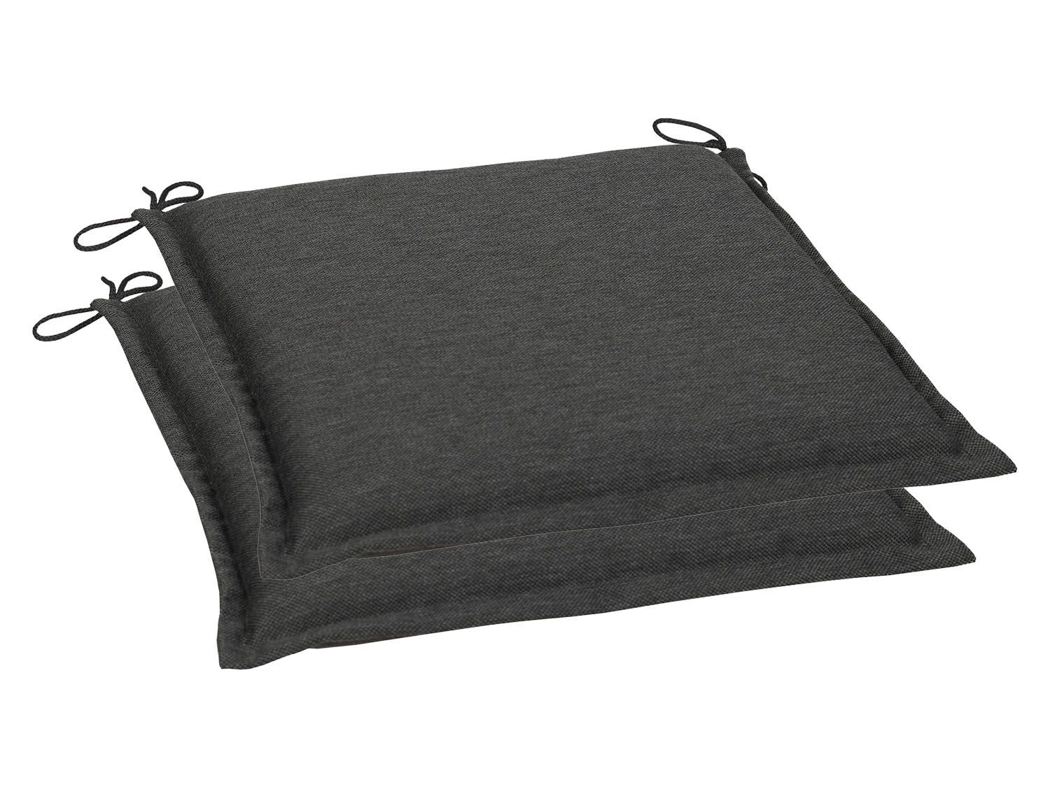 GO-DE Textil Tuinkussen (Set van 2 kussens, Antraciet) - 4014082069325