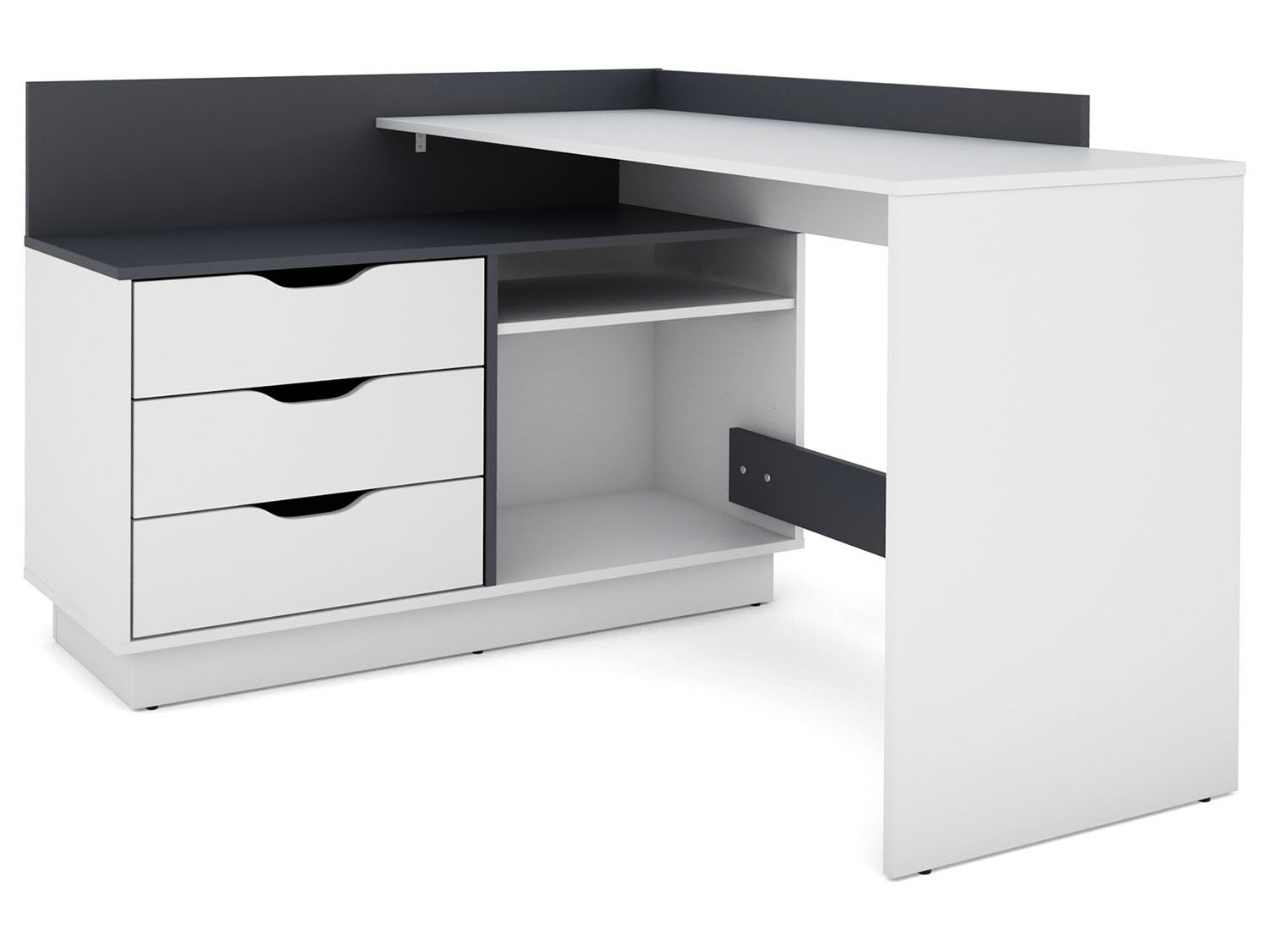 byLIVING Bureau Belfast (wit/antraciet) - 4251942205626